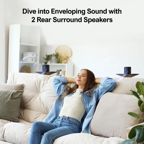 Ultimea Aura A50 Pro 5.1 hangprojektor + 1 pár Steady 310 állvány, Dolby Atmos, TV-hez, app vezérlés, HDMI eARC/OPT/AUX/Bluetooth