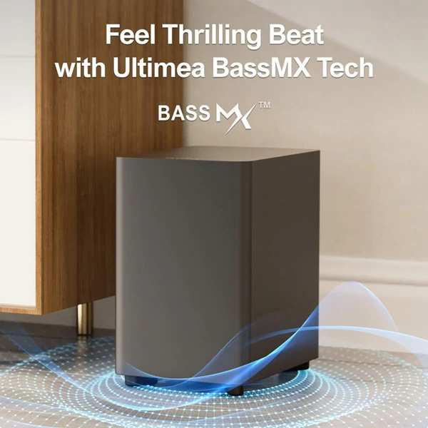 Ultimea Aura A40 7.1 soundbar + 2 Steady 310 hangszóróállvány, app vezérlés, 10 sávos EQ, BT 5.3, 330W