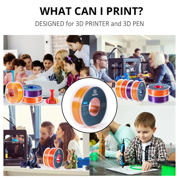 Geeetech két színű selyem PLA filament 1kg – Arany és réz