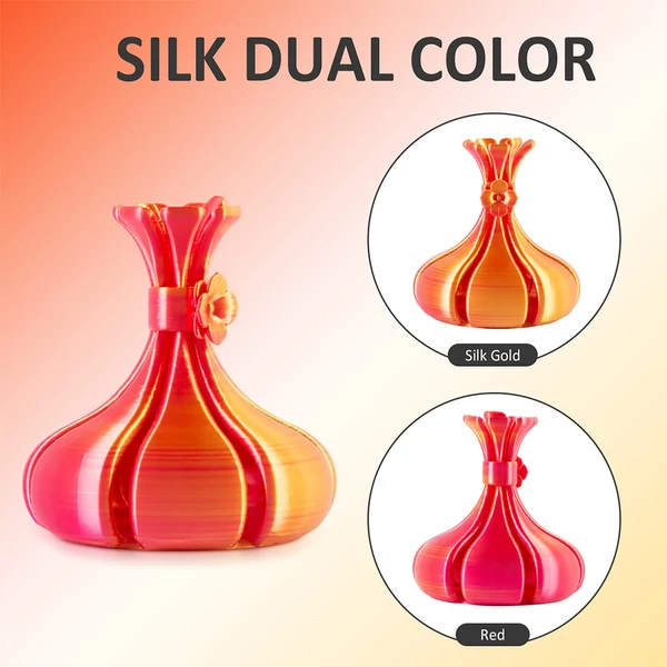 Geeetech két színű selyem PLA filament 1kg – Arany és piros