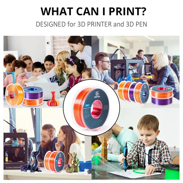 Geeetech két színű selyem PLA filament 1kg – Arany és piros