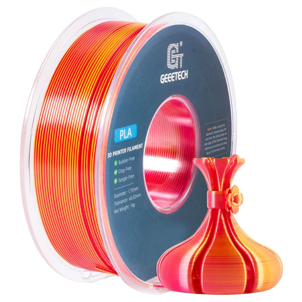 Geeetech két színű selyem PLA filament 1kg – Arany és piros