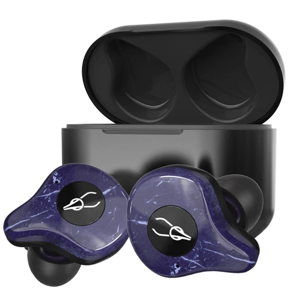 Sabbat E12 Ultra Marble Limited TWS fülhallgató, aptX, QI vezeték nélküli töltés, IPX5, Galaline kő mintás - lila