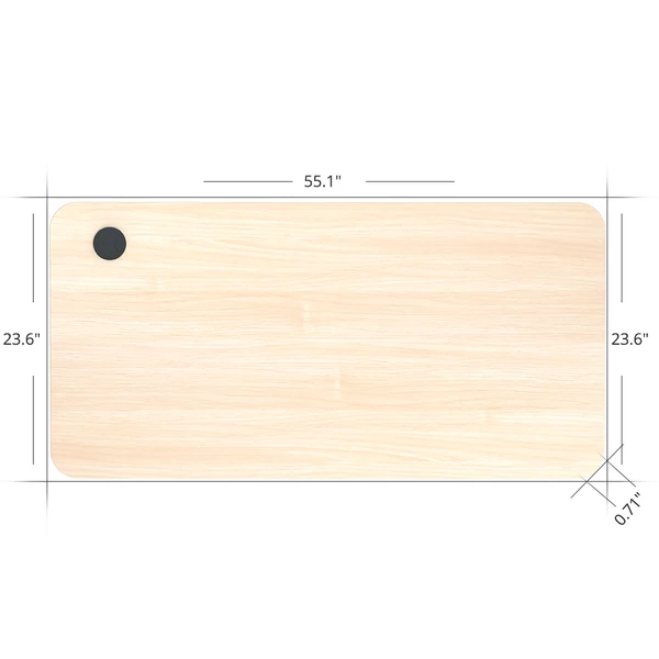 ACGAM 140x60x1,8 cm MDF asztallap elektromos állítható íróasztal vázhoz - fa, egy- és kétmotoroshoz
