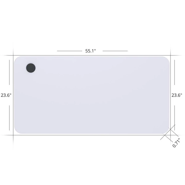 ACGAM 140x60x1,8 cm MDF minőségi asztallap elektromos állítható íróasztalhoz, egy- és kétmotoros vázhoz - fehér