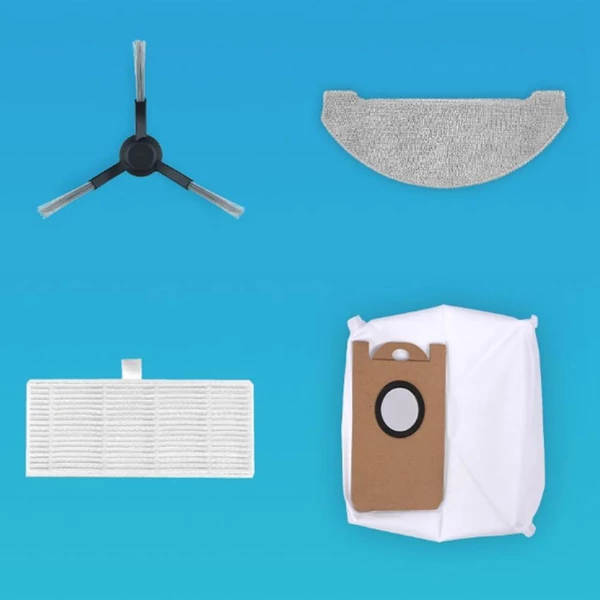 Viomi S9/Alpha UV robotporszívó tartozék készlet:12 db, 6 porzsák, 2 oldalkefe, 2 szűrő, 2 felmosó