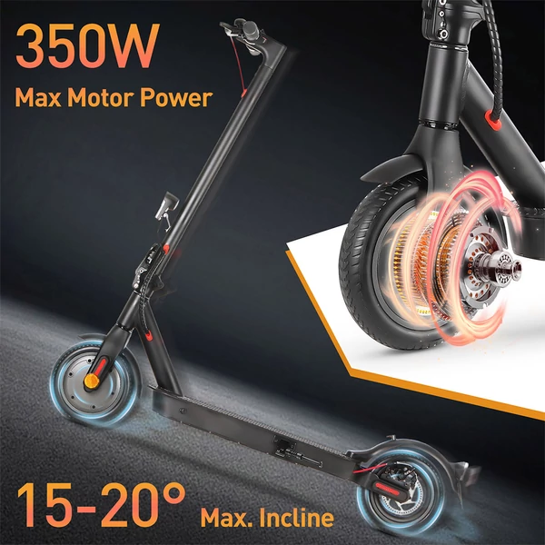 E9 Pro elektromos roller, ABE tanúsítvány, 350W motor, 36V 7.5Ah akku, 8.5" kerék, 30km hatótáv, app vezérlés