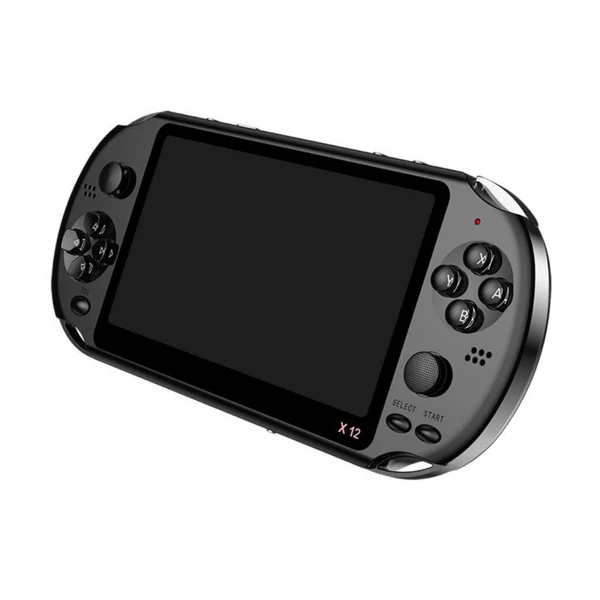 X12 5.1" kézi játékkonzol, 8GB, 1500 játék, dupla joystick, TV kimenet, retro játékok