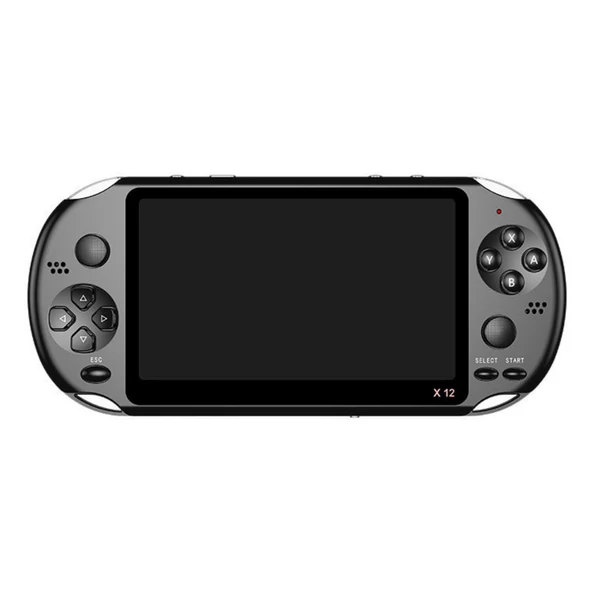 X12 5.1" kézi játékkonzol, 8GB, 1500 játék, dupla joystick, TV kimenet, retro játékok