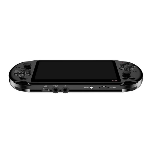 X12 5.1" kézi játékkonzol, 8GB, 1500 játék, dupla joystick, TV kimenet, retro játékok