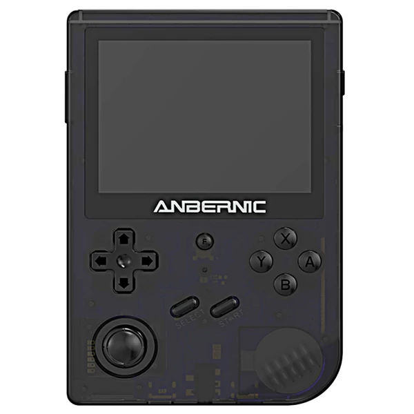 ANBERNIC RG351V 128GB kézi játékkonzol, 3,5" 640x480 IPS kijelző, 20000 játék, kettős TF kártyahely, támogatott: NDS, N64, DC, PSP, PS1, GBA, GBC, SFC - fekete