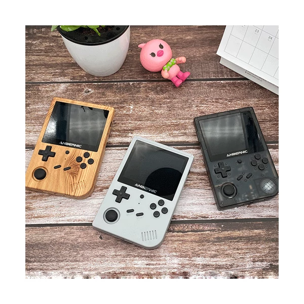 ANBERNIC RG351V kézi játékkonzol 128GB, 3.5" IPS kijelző, 20000 játék, dual TF kártya, NDS, N64, PSP, PS1 támogatás - szürke