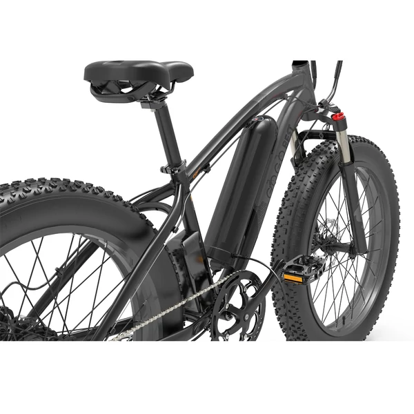 GOGOBEST GF600 Elektromos Kerékpár 1000W Motor 48V 13Ah Akkumulátor 26x4 Vastag Gumi Shimano 7 Sebesség Max 40km/h 110KM Hatótáv - Fekete Szürke