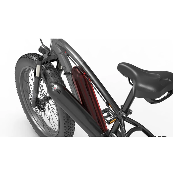 GOGOBEST GF600 Elektromos Kerékpár 1000W Motor 48V 13Ah Akkumulátor 26x4 Vastag Gumi Shimano 7 Sebesség Max 40km/h 110KM Hatótáv - Fekete Szürke