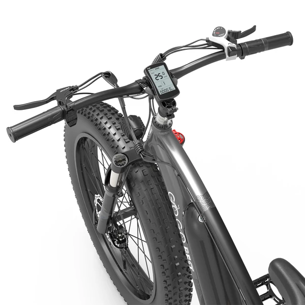 GOGOBEST GF600 Elektromos Kerékpár 1000W Motor 48V 13Ah Akkumulátor 26x4 Vastag Gumi Shimano 7 Sebesség Max 40km/h 110KM Hatótáv - Fekete Szürke