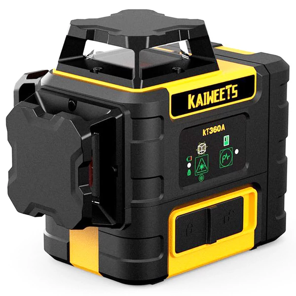 KAIWEETS KT360A önbeálló 3D lézeres szintező, 3×360° vízszintes/függőleges vonal