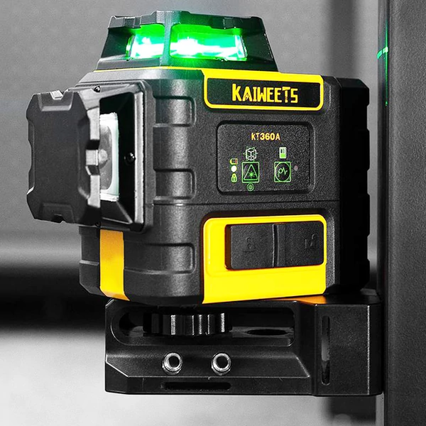 KAIWEETS KT360A önbeálló 3D lézeres szintező, 3×360° vízszintes/függőleges vonal