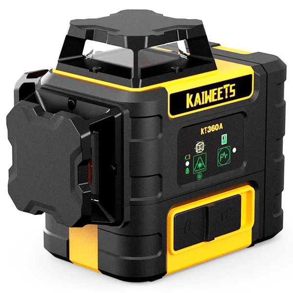 KAIWEETS KT360A önbeálló 3D lézeres szintező, 3×360° vízszintes/függőleges vonal