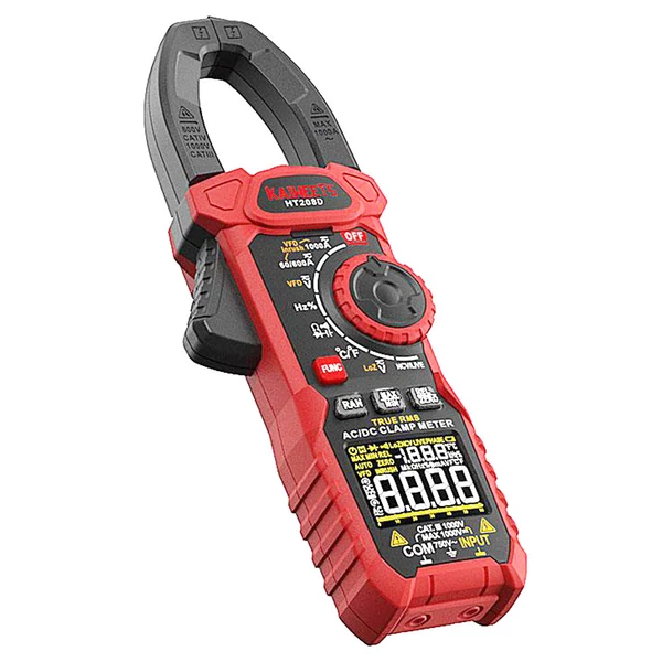 KAIWEETS HT208D lakatfogó 1000A AC/DC, TRMS, NCV, GFCI – digitális árammérő villanyszerelőknek