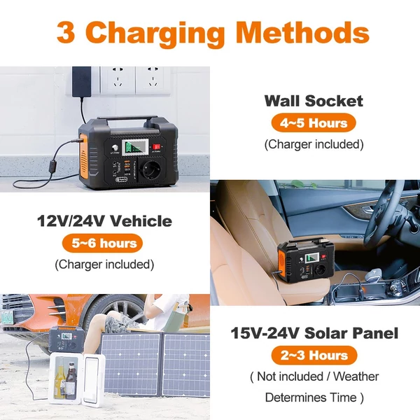 FlashFish E200 200W hordozható erőmű, 151Wh lítium akkumulátor, 1x tiszta szinuszhullámú AC220V kimenet lakóautóhoz, kempinghez, furgonhoz