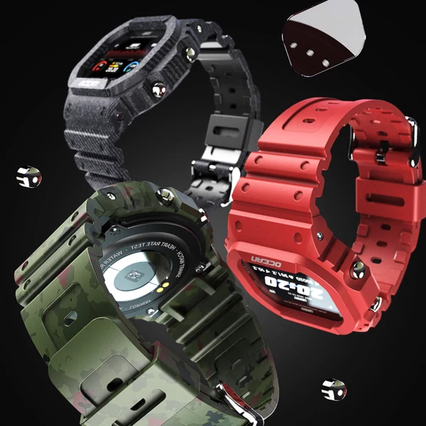 LOKMAT OCEAN okosóra Bluetooth, 1.14" TFT érintőkijelző, pulzus- és vérnyomásmérő, 5 ATM vízálló, 170mAh akkumulátor - piros