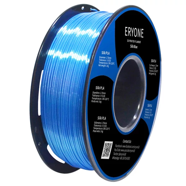 ERYONE Selyem PLA 3D nyomtató filament 1kg - kék