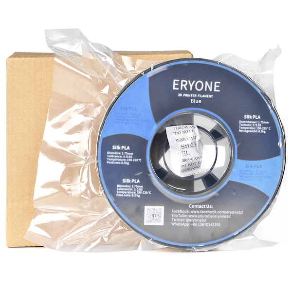 ERYONE Selyem PLA 3D nyomtató filament 1kg - kék