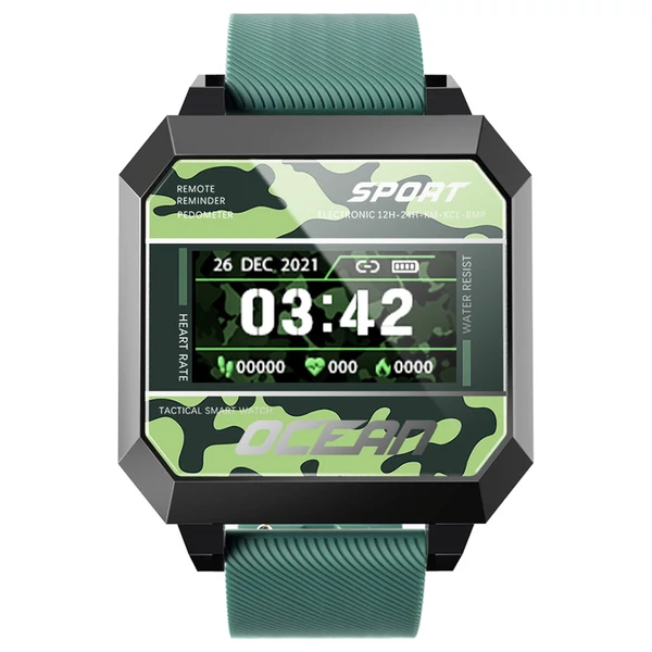 LOKMAT Ocean 2 sport okosóra, fitnesz aktivitásmérő, fáradtság elleni pulzusmérő, Android 4.4/iOS 8.0 - zöld