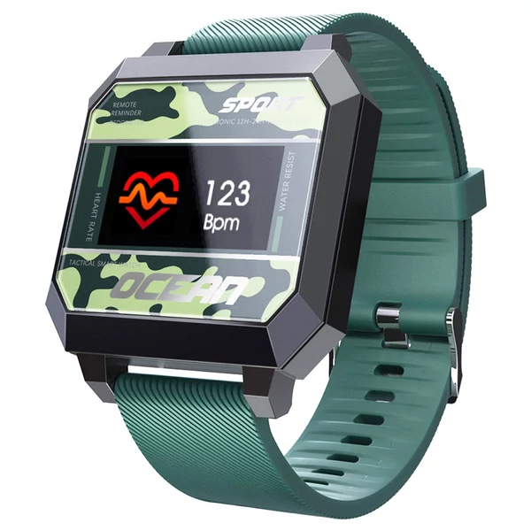 LOKMAT Ocean 2 sport okosóra, fitnesz aktivitásmérő, fáradtság elleni pulzusmérő, Android 4.4/iOS 8.0 - zöld