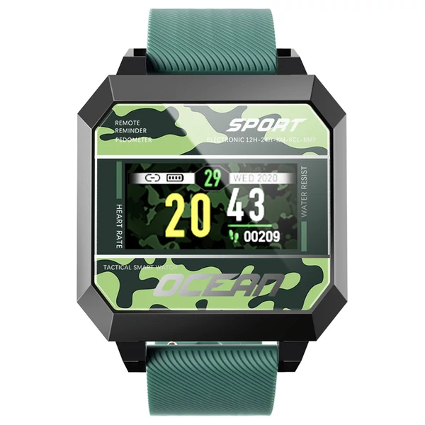 LOKMAT Ocean 2 sport okosóra, fitnesz aktivitásmérő, fáradtság elleni pulzusmérő, Android 4.4/iOS 8.0 - zöld