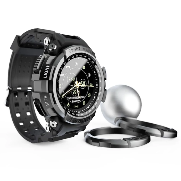 LOKMAT MK28 okosóra – IP68 vízálló, fitnesz karkötő, lépésszámláló, értesítés, Bluetooth, iOS/Android - fekete