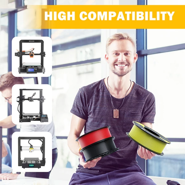ERYONE PETG 3D nyomtató filament 1.75mm, 1kg, ±0.03mm pontosság - fekete