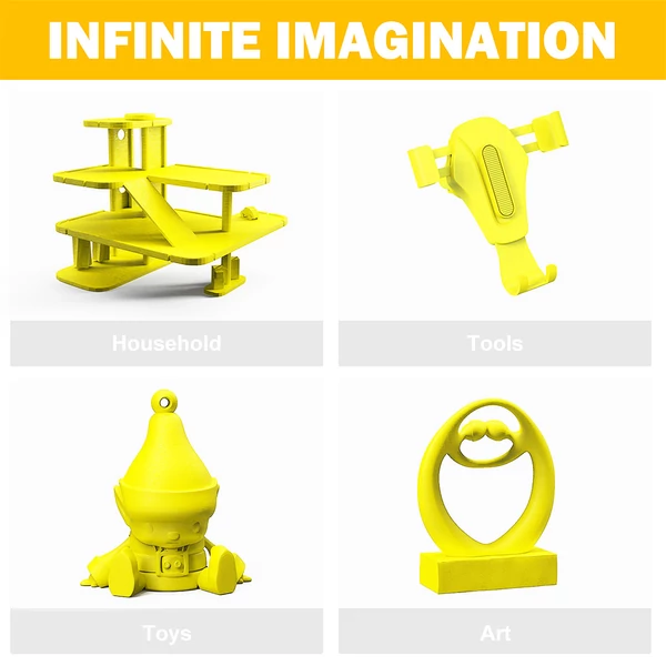 ERYONE PLA 3D nyomtató filament 1kg - sárga
