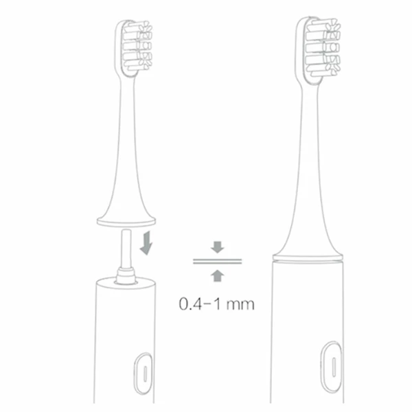 Xiaomi Mijia MBS302 elektromos fogkefe fej 3db, kompatibilis Mijia Sonic T100 fogkefével - fehér