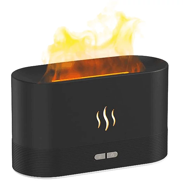 Aromaterápiás lánghatású párásító, ultrahangos USB illóolaj diffúzor otthonra, irodába