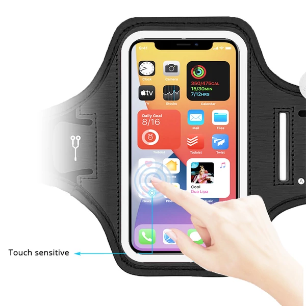 Vízálló futó telefontartó karszalag, 5.8" – iPhone 11 Pro/12 mini kompatibilis