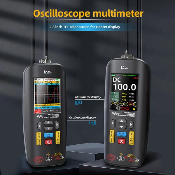 BSIDE O1X 3 az 1-ben oszcilloszkóp multiméter elektromos toll, 10MHz, 2.8" TFT színes kijelző, 2000mAh akkumulátor, LED lámpa