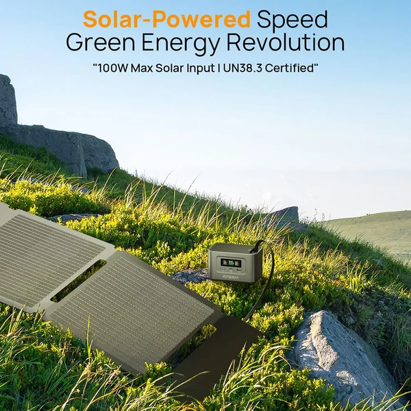 AFERIY Nano100 hordozható áramforrás, 100W 99,2Wh, teleszkópos Type-C kábel, repülőn kézipoggyász, 1,5h teljes töltés, 3000+ ciklus LiFePO4 akku