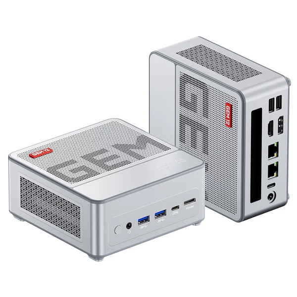 AOOSTAR GEM12 Max Mini PC, AMD Ryzen 9 6900HX, 8 mag, 4.9GHz, 32GB DDR5, 1TB PCIe 4.0 SSD, 4K 120Hz, WiFi 6, BT 5.2, 2x2.5G LAN - Ezüst