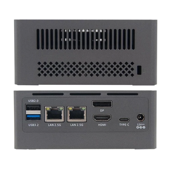AOOSTAR N9N Pro Mini PC, Intel Core i3-N305, 8 mag, akár 3.8GHz, 16GB RAM, 512GB SSD, HDMI+DP, 4K, WiFi 5, BT 4.2, USB, RJ45, jack