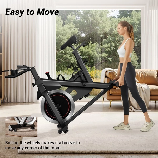 ROBORE CBX10 szobakerékpár, 136 kg teherbírás, csendes szíjhajtás, kényelmes ülés, iPad és palacktartó