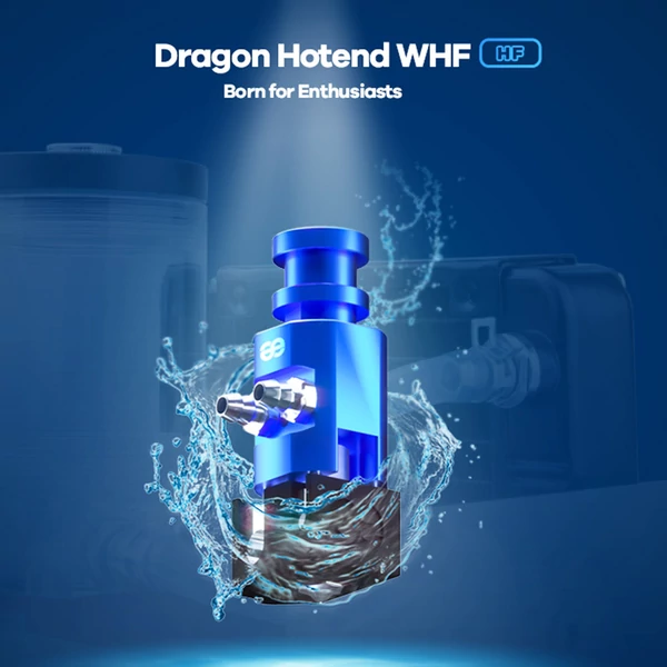 Phaetus Dragon WHF Hotend vízhűtés, 500°C, V6/Prusa MK3/MK3S/Titan/BMG kompatibilis, PLA/ABS/PETG/TPU/PP/PC/Nylon/PEEK/PEI
