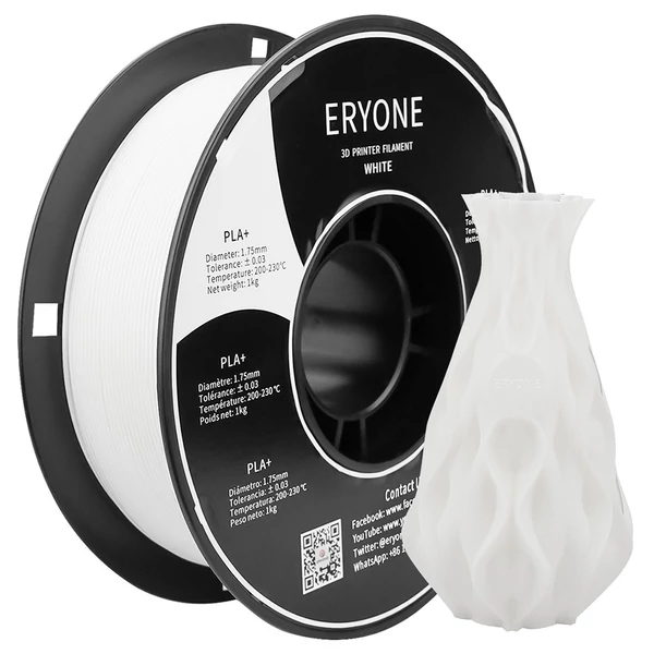 ERYONE PLA+ 3D nyomtató filament 1kg - fehér