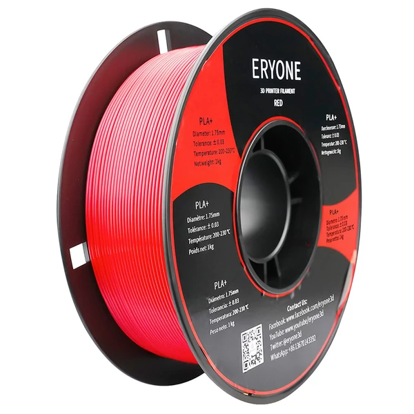 ERYONE PLA+ nyomtató filament 1kg - piros