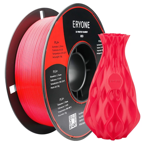 ERYONE PLA+ nyomtató filament 1kg - piros