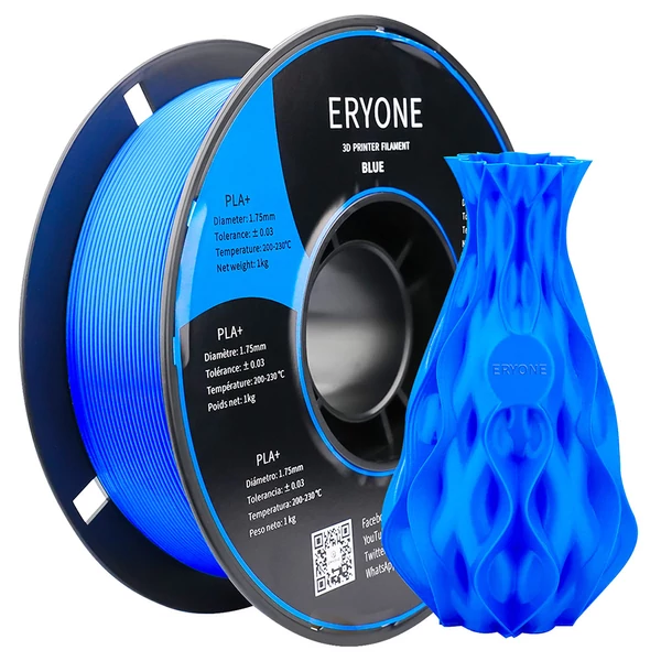 ERYONE PLA+ 3D nyomtató filament 1kg - kék