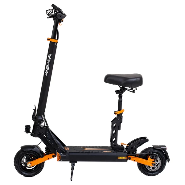 KuKirin G2 Pro összecsukható elektromos roller, 600W, 48V 15,6Ah, 58km hatótáv, HD LCD, dupla tárcsafék, LED, levehető ülés, irányjelző