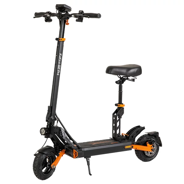 KuKirin G2 Pro összecsukható elektromos roller, 600W, 48V 15,6Ah, 58km hatótáv, HD LCD, dupla tárcsafék, LED, levehető ülés, irányjelző