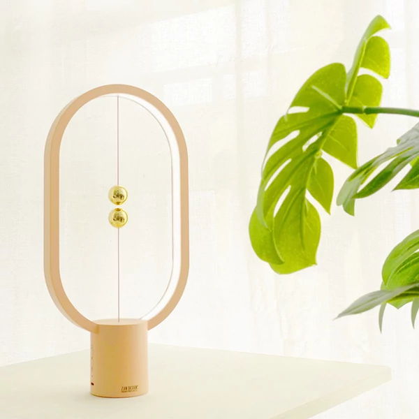 USB újratölthető HENGPRO mini egyensúly LED asztali lámpa, mágneses kapcsoló, szemkímélő éjjeli fény, érintésvezérlés