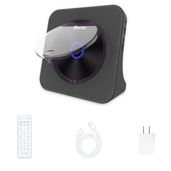 Kecag KC-806 asztali CD lejátszó LED kijelzővel, Bluetooth 5.0, távirányító, FM rádió, MP3, USB, fejhallgató kimenet